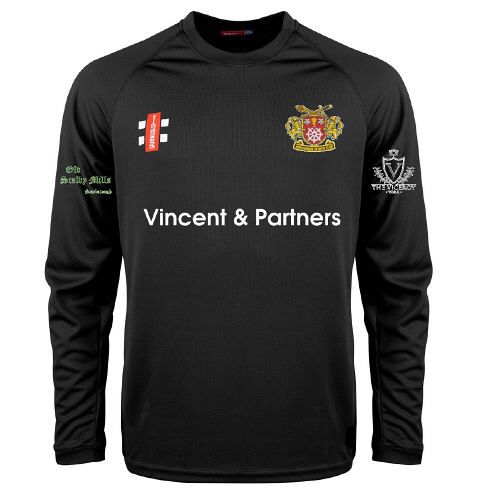Osbaldwick CC GN Black Matrix LS Tee Snr