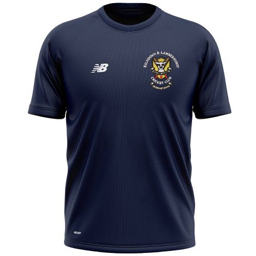 Kilndown and Lamberhurst Cricket Club New Balance Training Shirt Navy  Snr