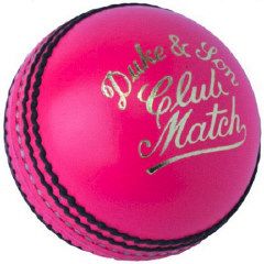 Dukes Club Match Cricket Ball  Pink