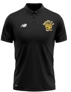 Quarndon Cricket Club New Balance Polo Shirt Black  Snr