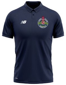 Linton Village Cricket Club New Balance Polo Shirt Navy  Jnr