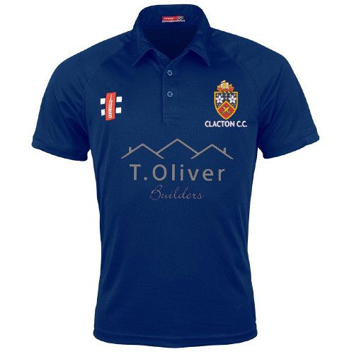 Clacton CC GN Navy Matrix Polo Shirt  Jnr