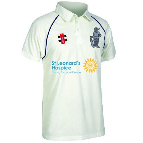 Pixie Cricket Club GN Matrix Navy Cricket Shirt S/S Jnr