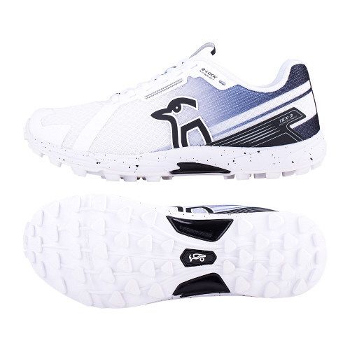 Kookaburra KC 2.0 White/Black Rubber Cricket Shoes 2023 Snr