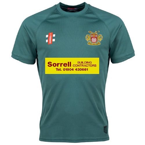 Osbaldwick CC GN Green Matrix SS Tee  Jnr