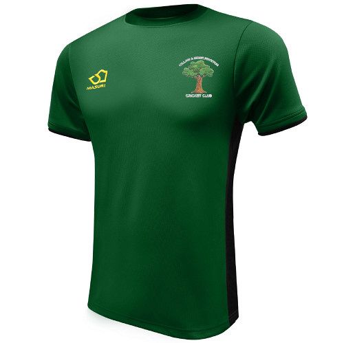 Hillam & Monk Fryston CC Masuri Cricket Training Shirt Green Jnr