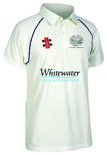 Leven Valley Cricket Club GN Matrix Navy Cricket Shirt S/S Snr