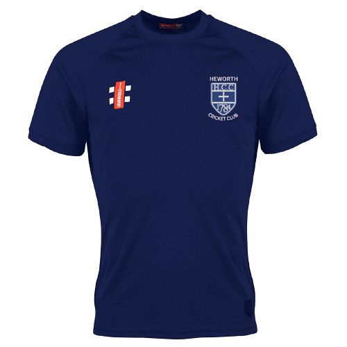 Heworth CC GN Navy Matrix SS Tee  Jnr