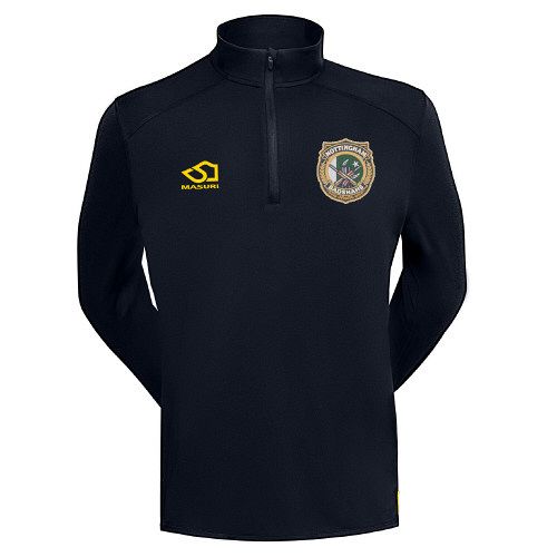Nottingham Badshahs CC Masuri Cricket 1/4 Zip Fleece Navy  Snr