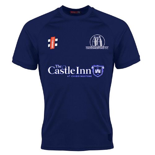 Chiddingstone CC GN Navy Matrix TShirt  Jnr