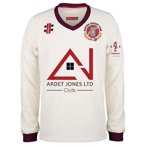 Burton Cricket Club GN Pro Performance Maroon L/S Sweater Jnr