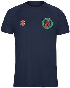 Camel Cricket Club GN Navy Matrix TShirt  Snr