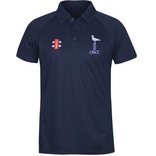 Old Seagullians CC GN Navy Matrix Polo Shirt  Snr