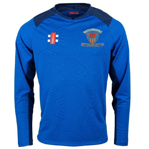 Shirebrook CC GN Pro T20 Cricket Shirt LS Royal/Navy Jnr