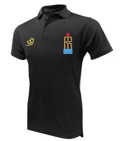 Farndon Cricket Club Masuri Cricket Polo Shirt Black  Ladies
