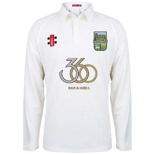 Lambley CC GN Matrix Cricket Shirt L/S Snr