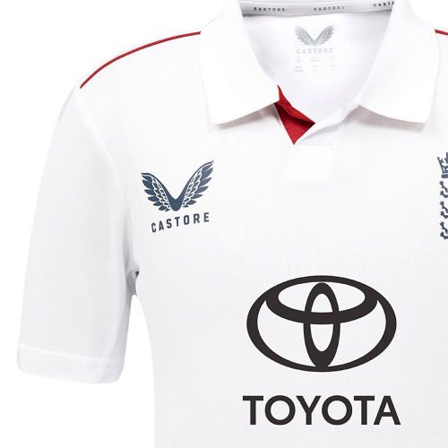 2025 England Castore Test Cricket Shirt Jnr