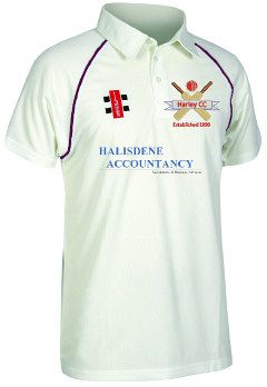 Harley Cricket Club GN Matrix Maroon Cricket Shirt S/S Snr