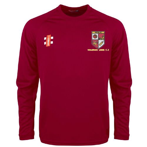 Youlgrave Lodge CC GN Maroon Matrix LS Tee  Snr