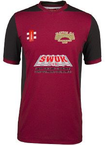 Clifton CC GN T20 S/S Cricket Shirt Maroon  Snr