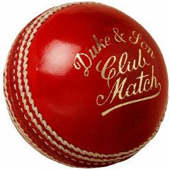 Dukes Club Match Cricket Ball  Red