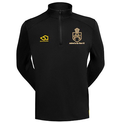 Ashford in the Water CC Masuri Cricket 1/4 Zip Fleece Black  Snr