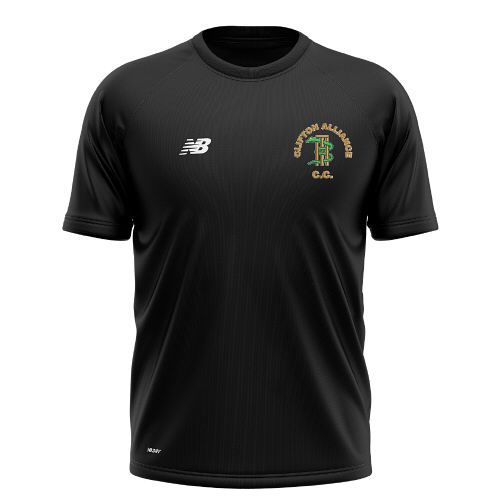 Clifton Alliance Cricket Club New Balance Training Shirt Black  Jnr