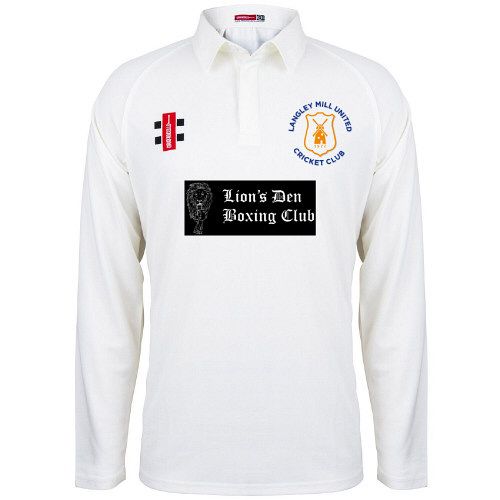 Langley Mill Cricket Club GN Matrix Cricket Shirt Long Sleeve Snr