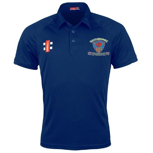 Shirebrook CC GN Navy Matrix Polo Shirt  Snr