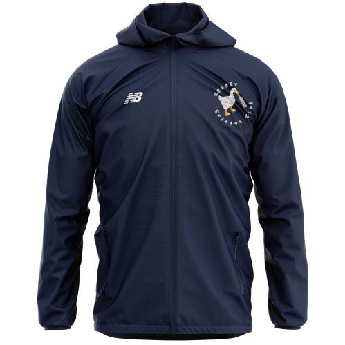 Gousey Cricket Club New Balance Rain Jacket Navy  Snr