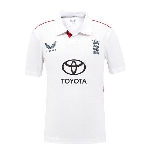 2025 England Castore Test Cricket Shirt Jnr front