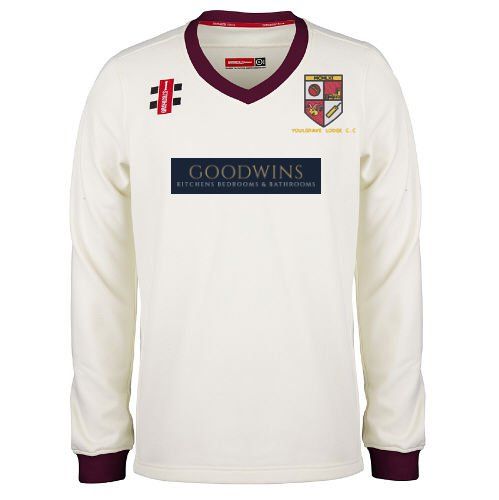 Youlgrave Lodge CC GN Pro Performance Maroon L/S Sweater Snr