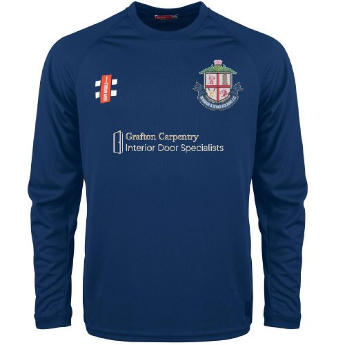 Burbage & Stoke Golding CC GN Navy Matrix LS Tee  Snr