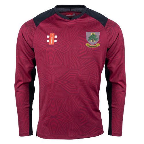 Kesgrave CC GN Pro T20 L/S Cricket Shirt Maroon  Snr