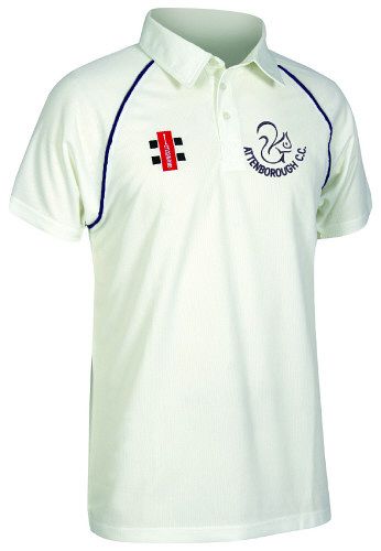 Attenborough Cricket Club GN Matrix Navy Cricket Shirt S/S Jnr