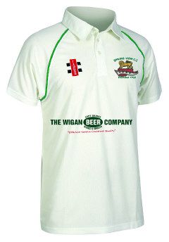 Springview CC GN Matrix Green Cricket Shirt S/S Snr