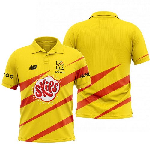 New Balance Trent Rockets The Hundred Short Sleeve Cricket Shirt Snr