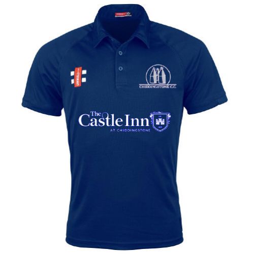 Chiddingstone CC GN Navy Matrix Polo Shirt  Jnr