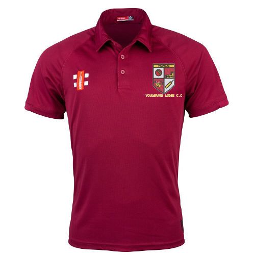 Youlgrave Lodge CC GN Maroon Matrix Polo Shirt  Snr