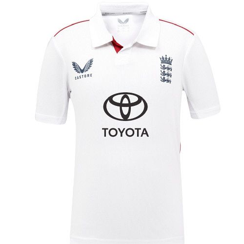 2026 England Castore Test Cricket Shirt Jnr front