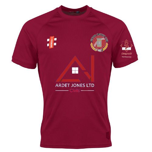 Burton Cricket Club GN Maroon Matrix TShirt  Jnr