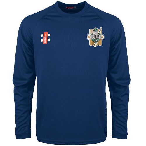 Nottingham Utd CC GN Navy Matrix L/S Tee  Snr