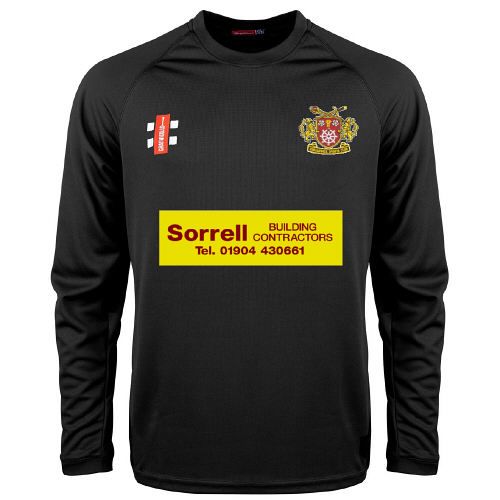 Osbaldwick CC GN Black Matrix LS Tee Jnr