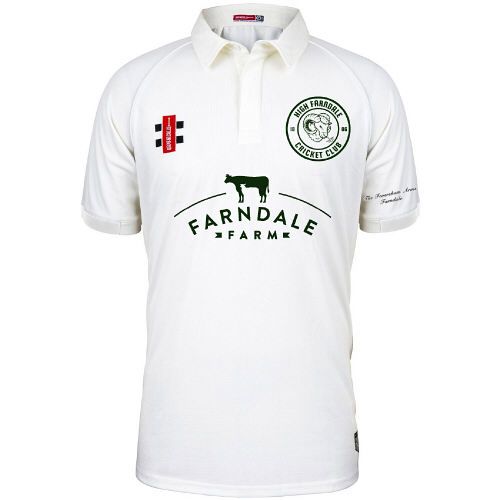 High Farndale CC GN Matrix Ivory Cricket Shirt S/S Snr
