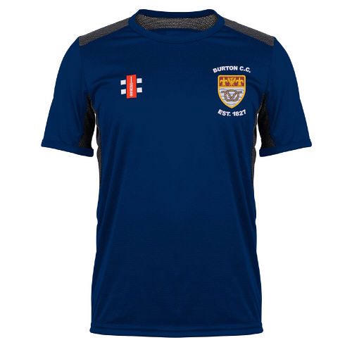 Burton (Derbyshire) CC GN Navy Pro Performance T-Shirt Jnr