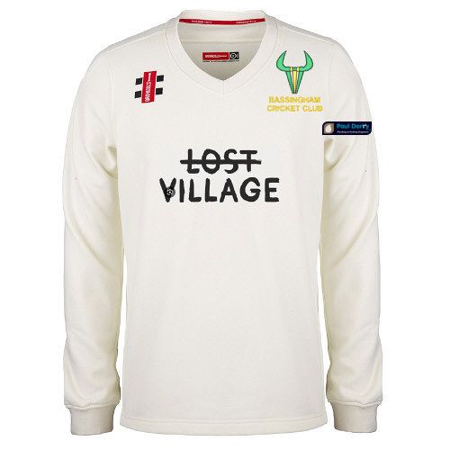 Bassingham CC GN Pro Performance Ivory L/S Sweater Snr