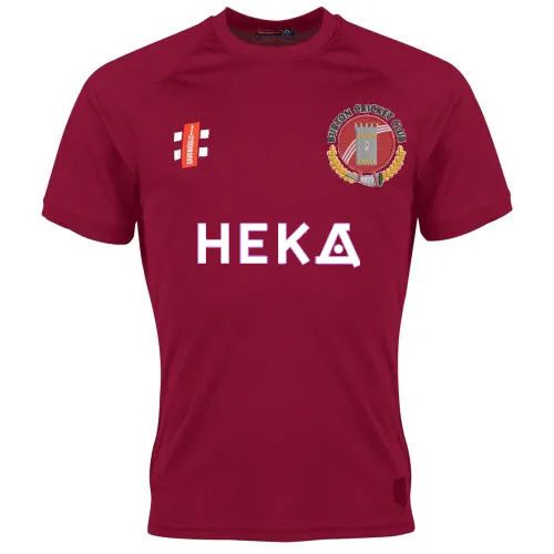 Burton Cricket Club GN Maroon Matrix TShirt  Jnr