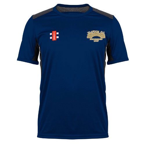 Clifton CC GN Navy Pro Performance T-Shirt Jnr