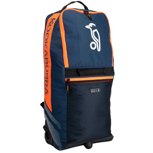Kookaburra WD6000 Wheelie Duffle Cricket Kit Bag 2026 Navy/Orange