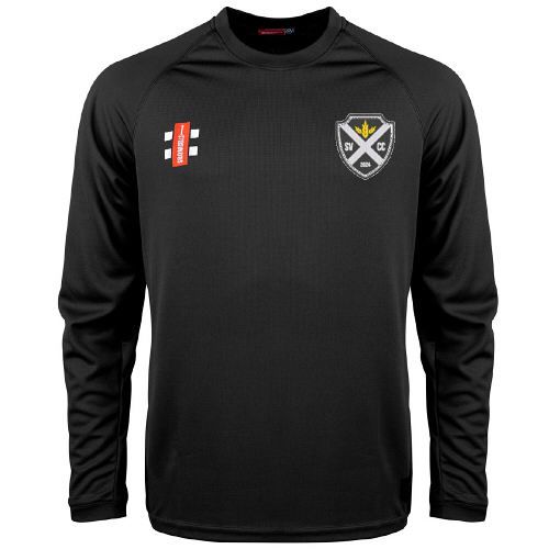 Soar Valley CC GN Black Matrix LS Tee  Snr